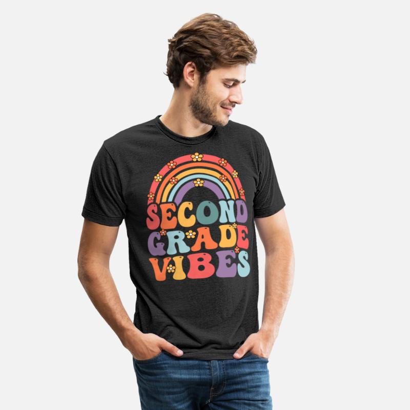 Second Grade Vibes Boho Rainbow Back To School