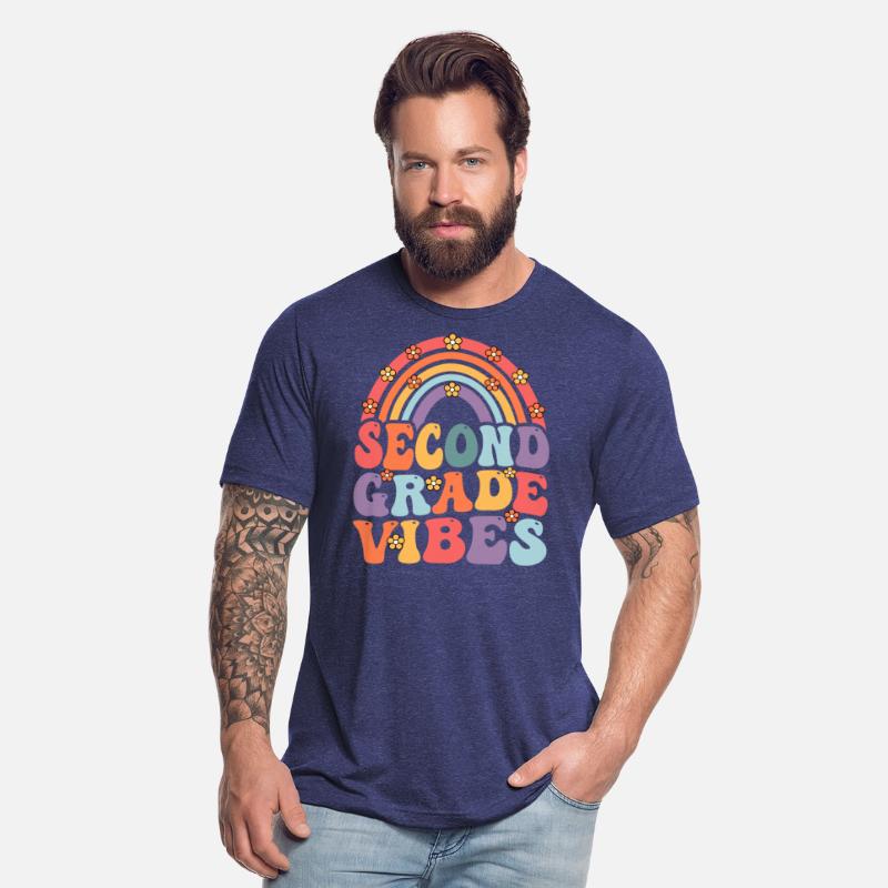 Second Grade Vibes Boho Rainbow Back To School