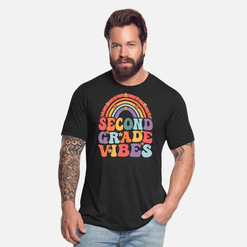 Second Grade Vibes Boho Rainbow Back To School