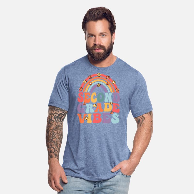 Second Grade Vibes Boho Rainbow Back To School