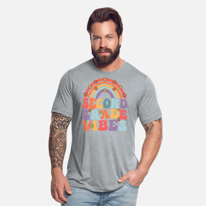 Second Grade Vibes Boho Rainbow Back To School