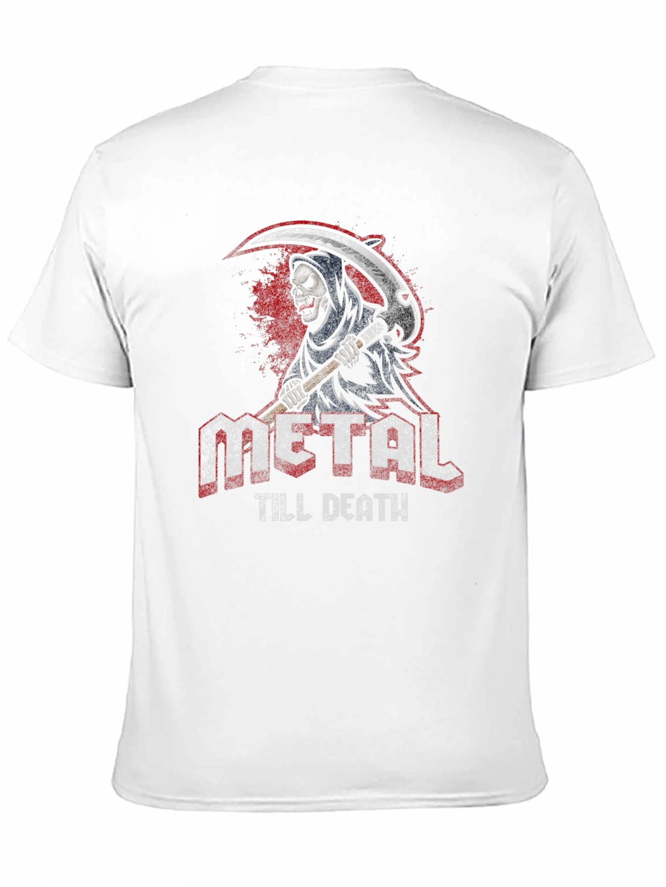 Metal Till Death Reaper Graphic T-Shirt