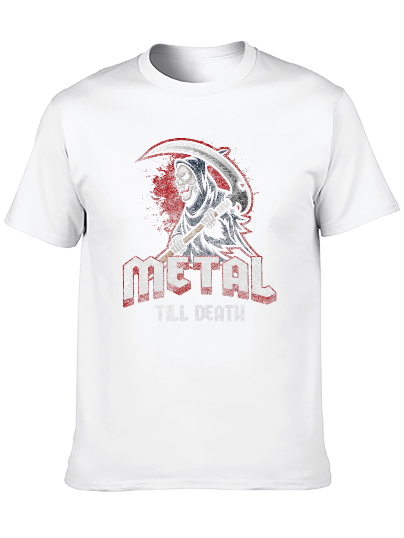 Metal Till Death Reaper Graphic T-Shirt