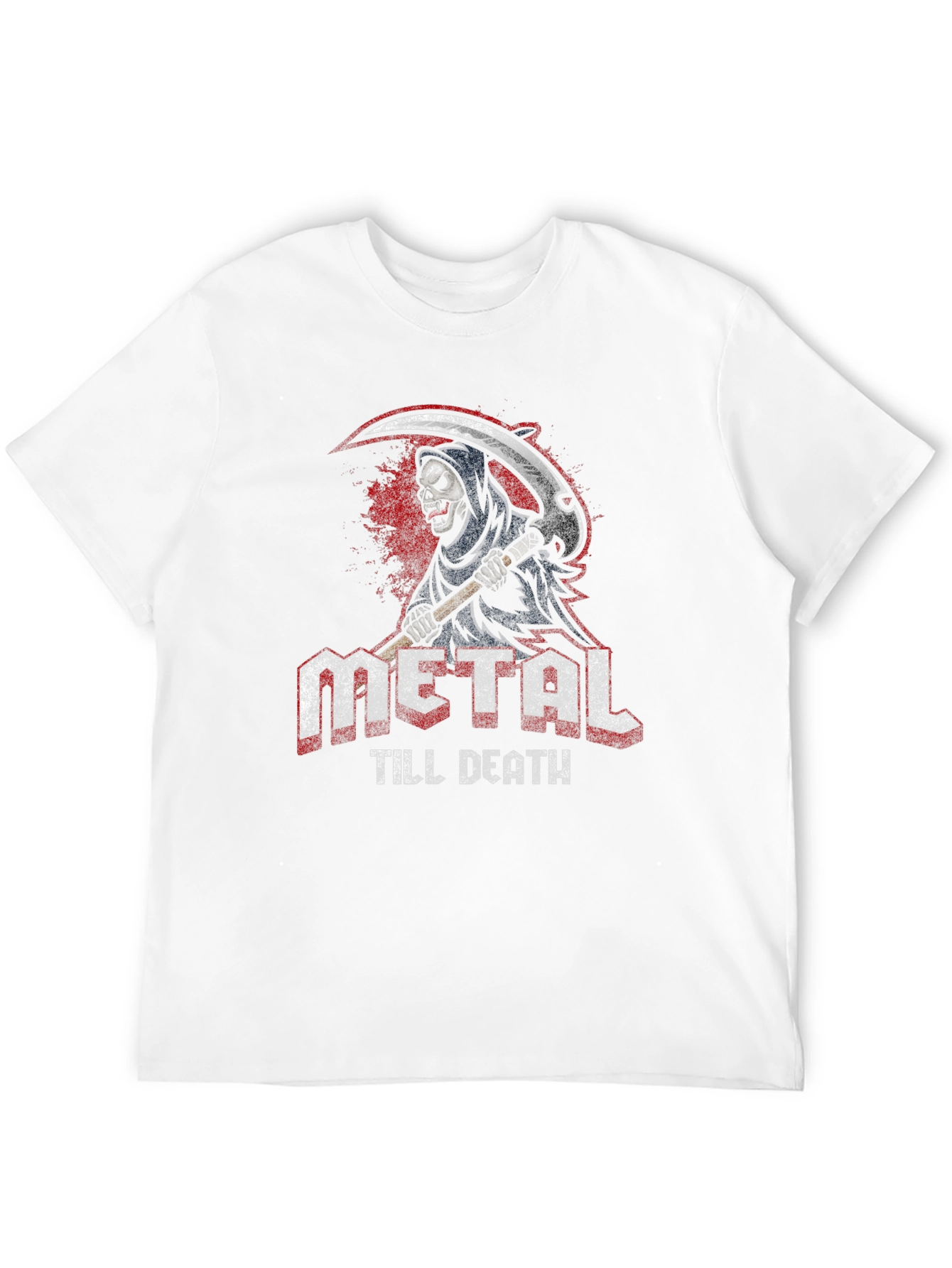 Metal Till Death Reaper Graphic T-Shirt