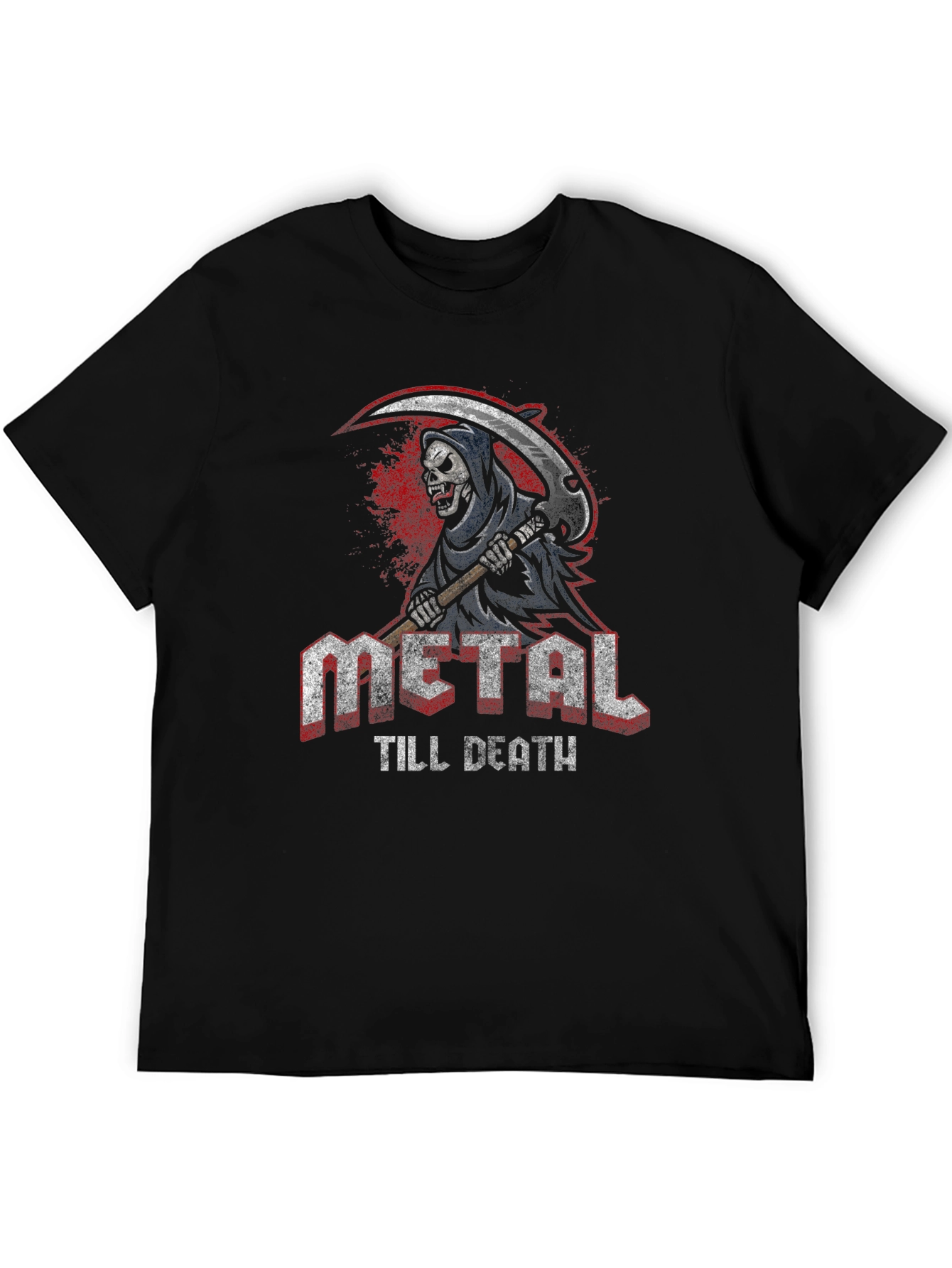 Metal Till Death Reaper Graphic T-Shirt