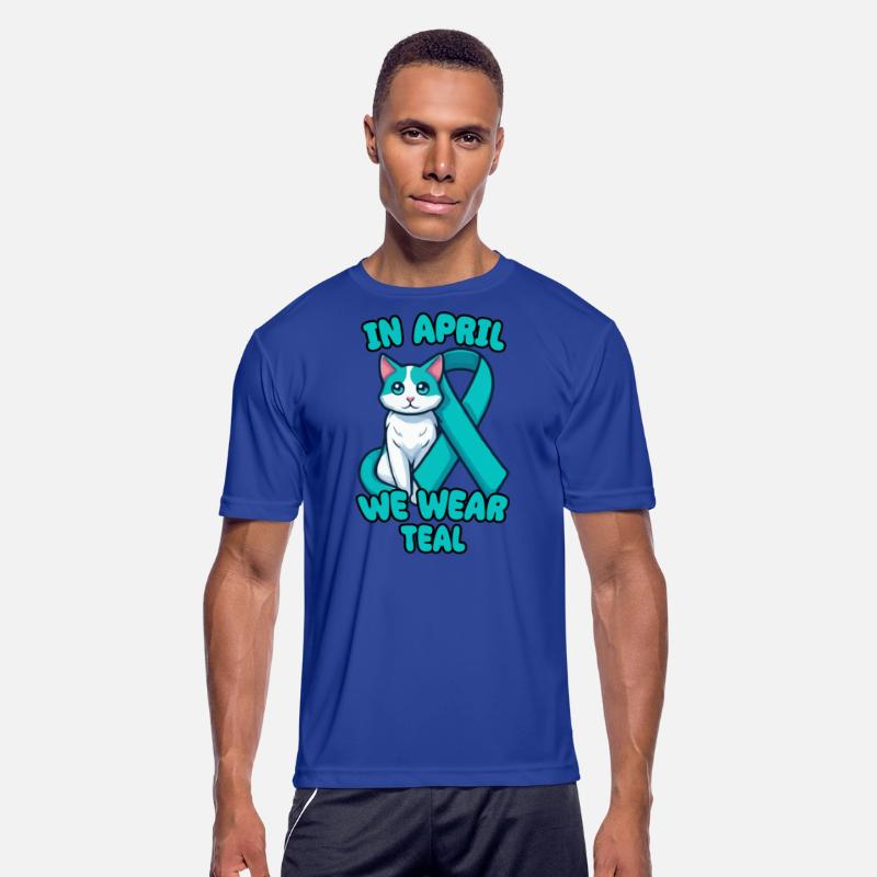 Sexual Assault Awareness Teal Ribbon With Cat