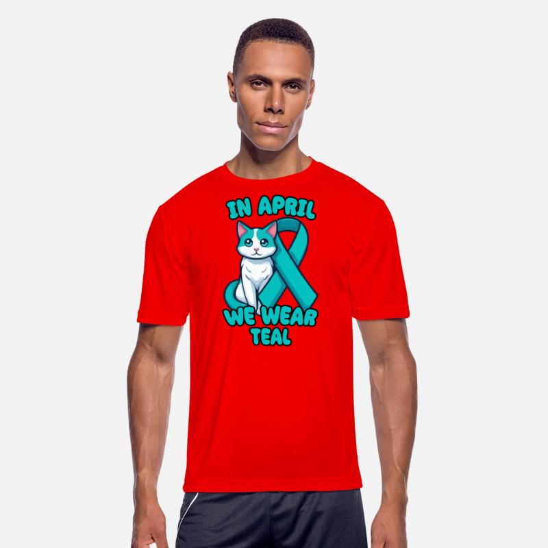 Sexual Assault Awareness Teal Ribbon With Cat