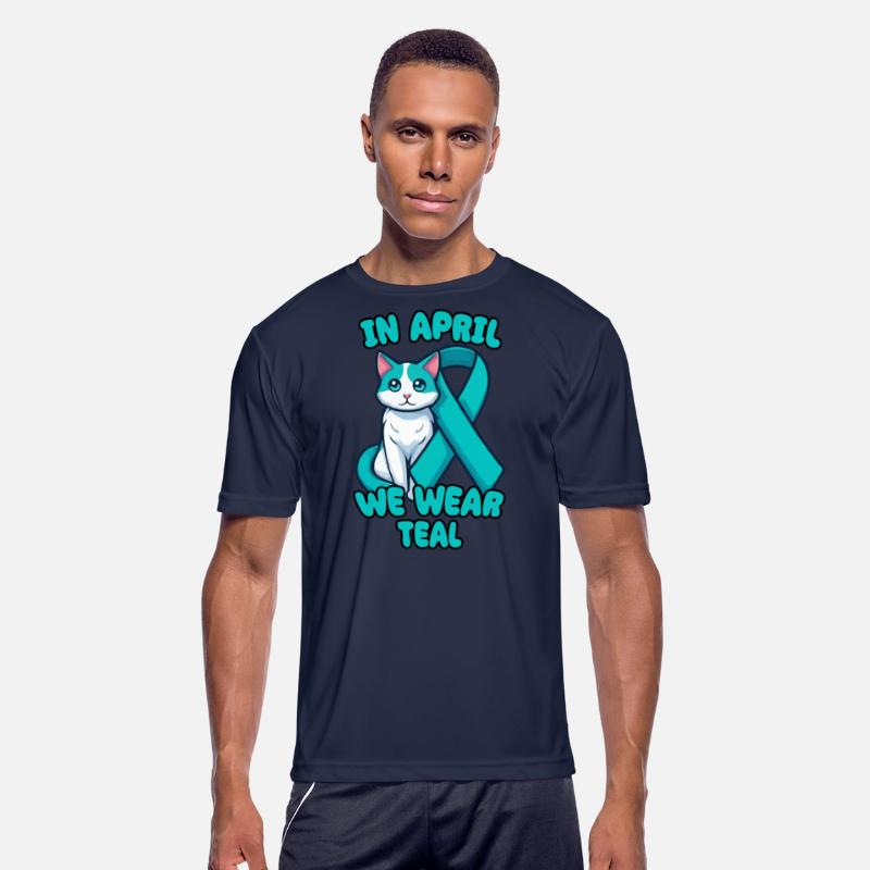 Sexual Assault Awareness Teal Ribbon With Cat