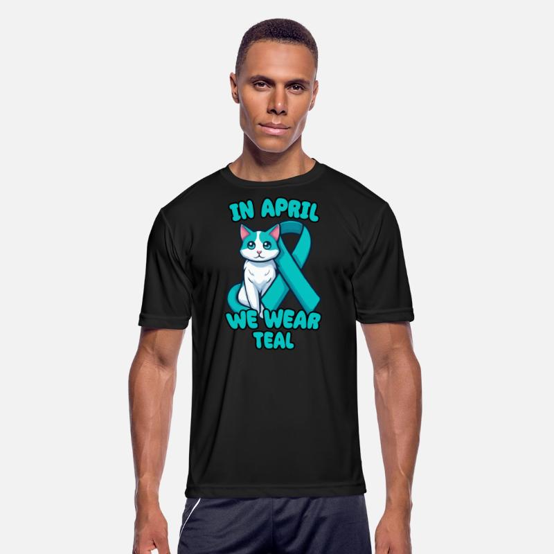 Sexual Assault Awareness Teal Ribbon With Cat