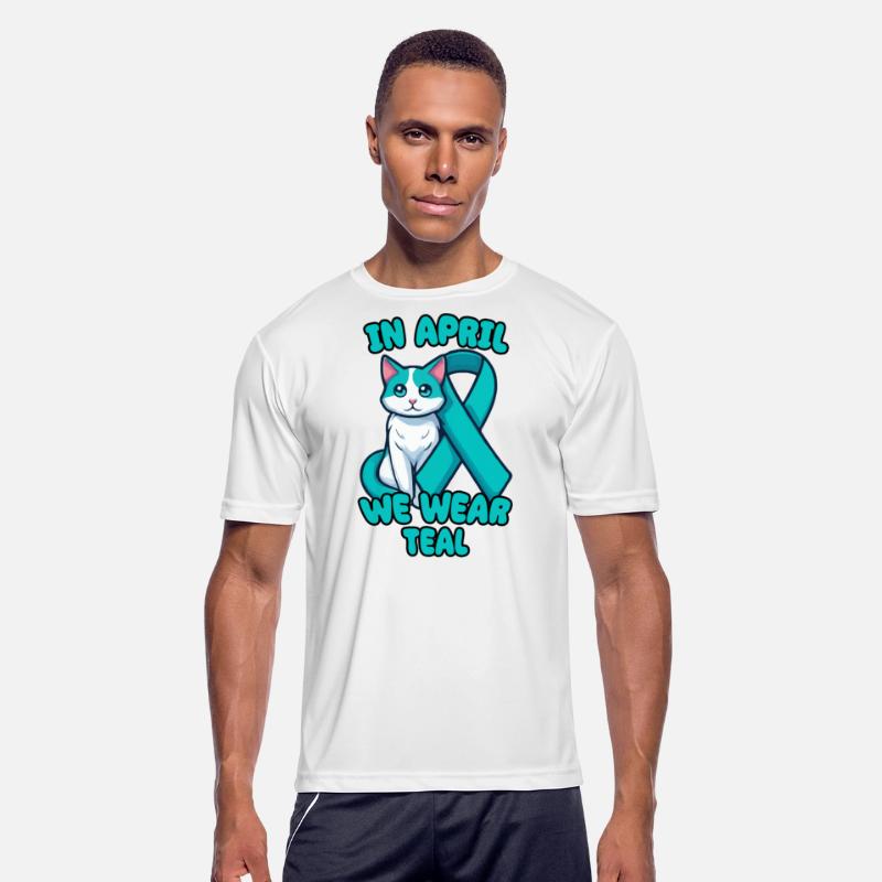 Sexual Assault Awareness Teal Ribbon With Cat