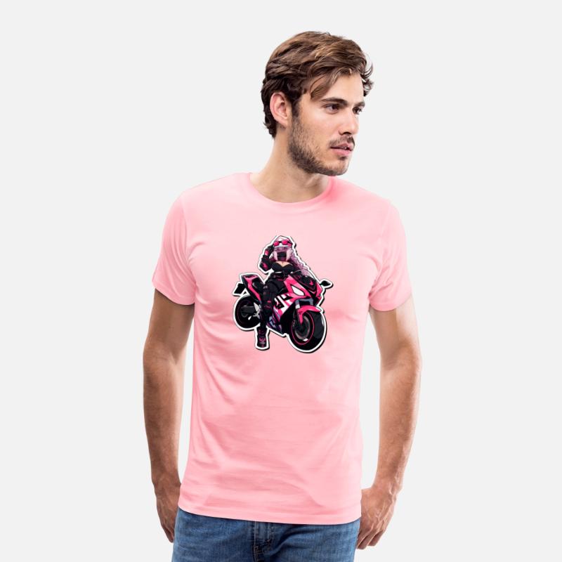 Sexy Biker Girl - with pink ride