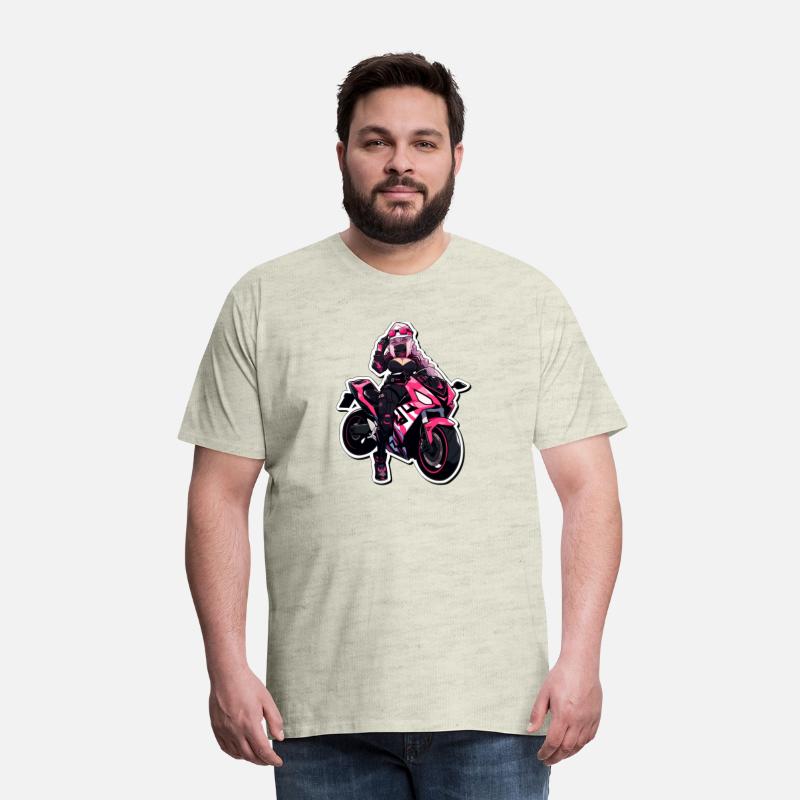 Sexy Biker Girl - with pink ride