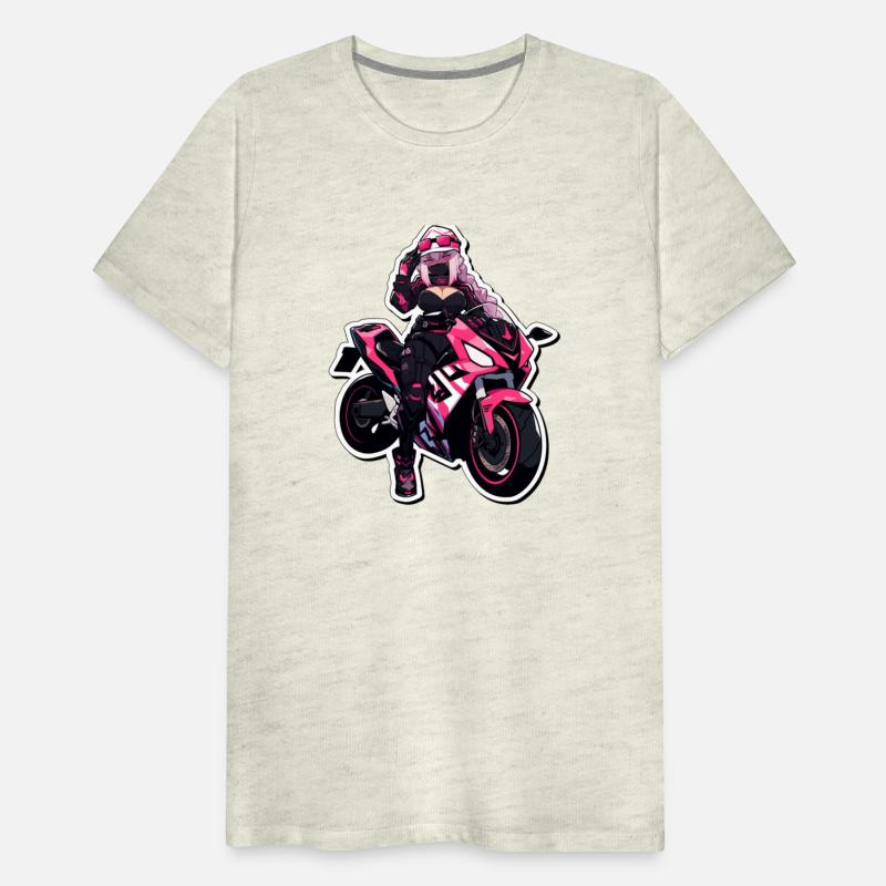 Sexy Biker Girl - with pink ride