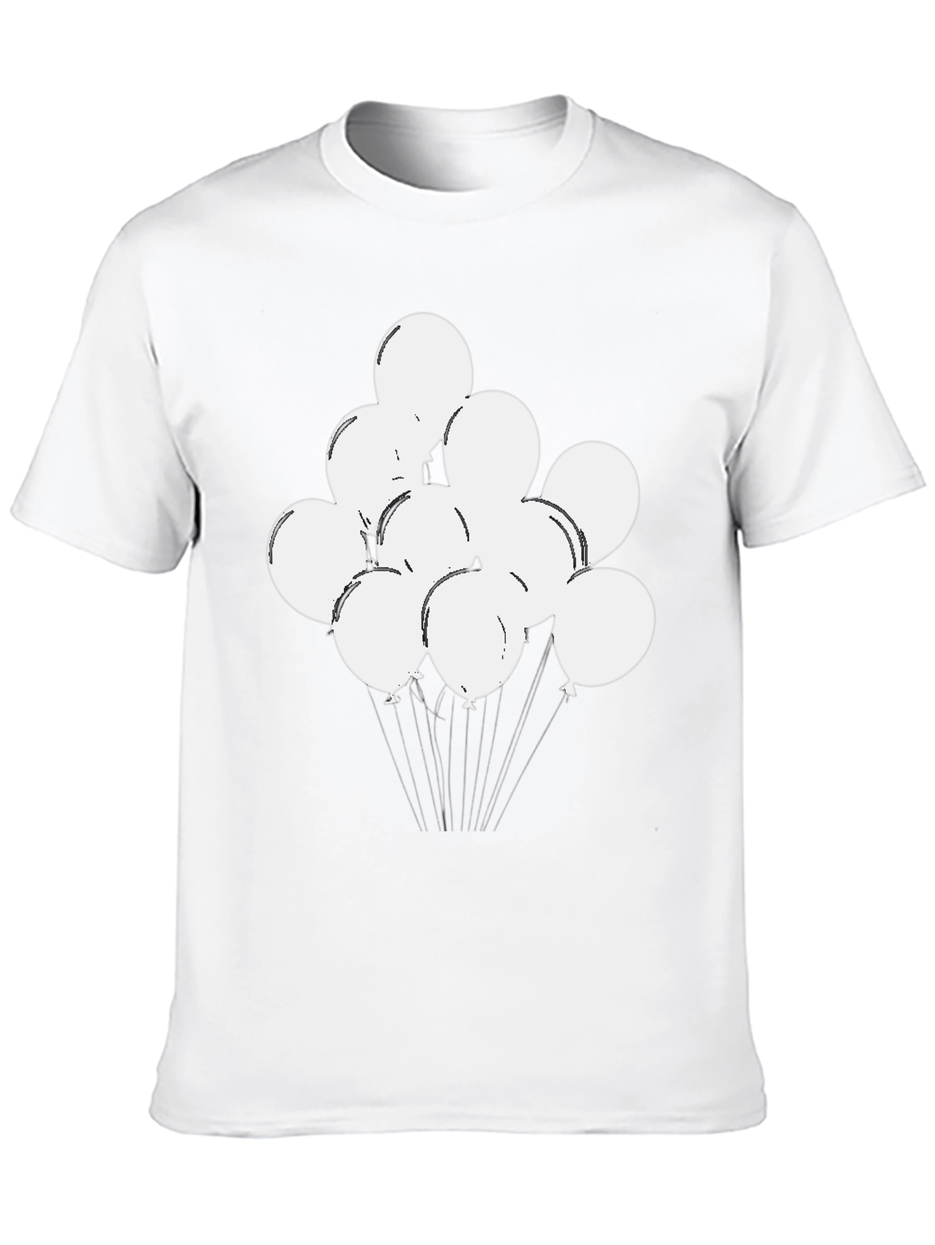 Balloon Graphic Tee - Black Crewneck T-Shirt