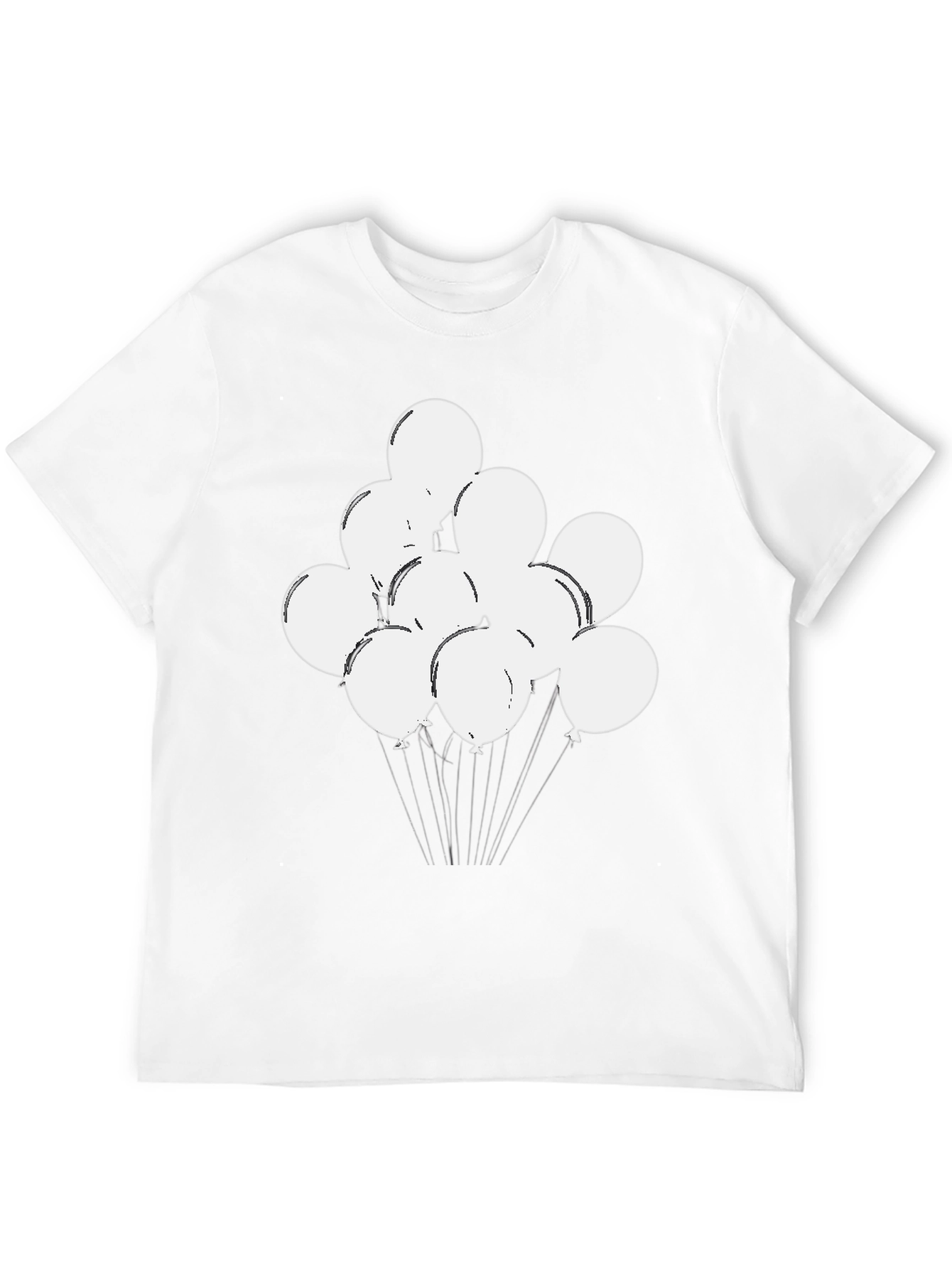 Balloon Graphic Tee - Black Crewneck T-Shirt