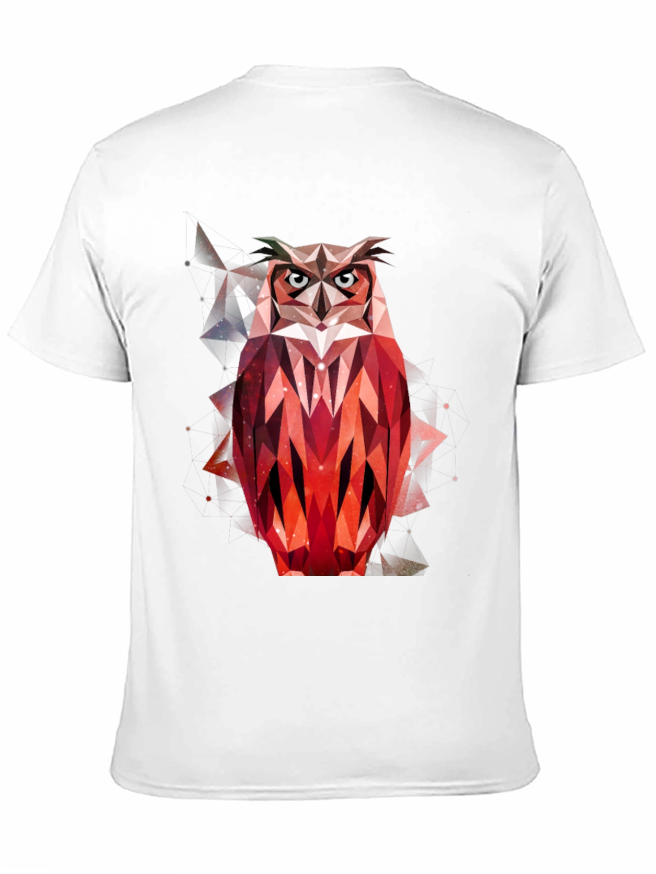 Geometric Owl Graphic T-Shirt - Mens Black Tee
