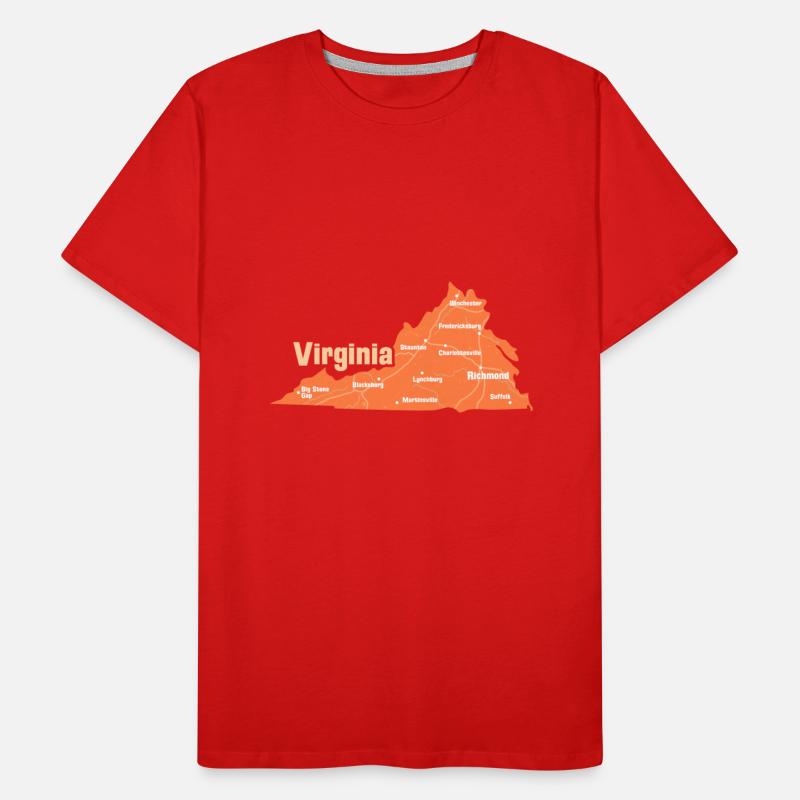 Sights of Virginia Map Design for proud Virginians