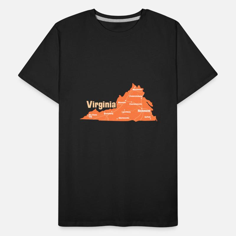 Sights of Virginia Map Design for proud Virginians