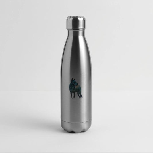 Silhouette of a Nordic dog filled with a forest