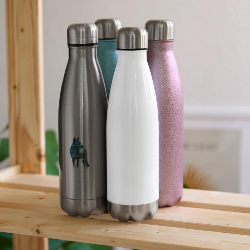 Silhouette of a Nordic dog filled with a forest