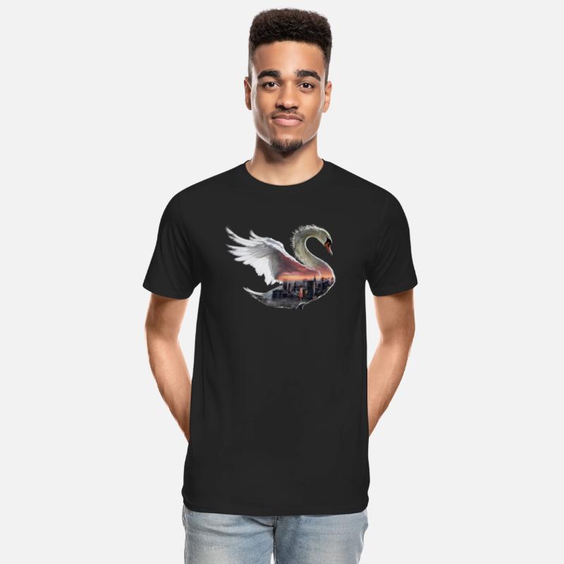 Silhouette of a swan