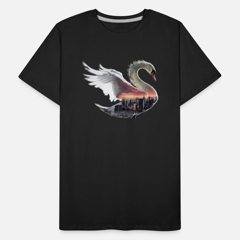 Silhouette of a swan