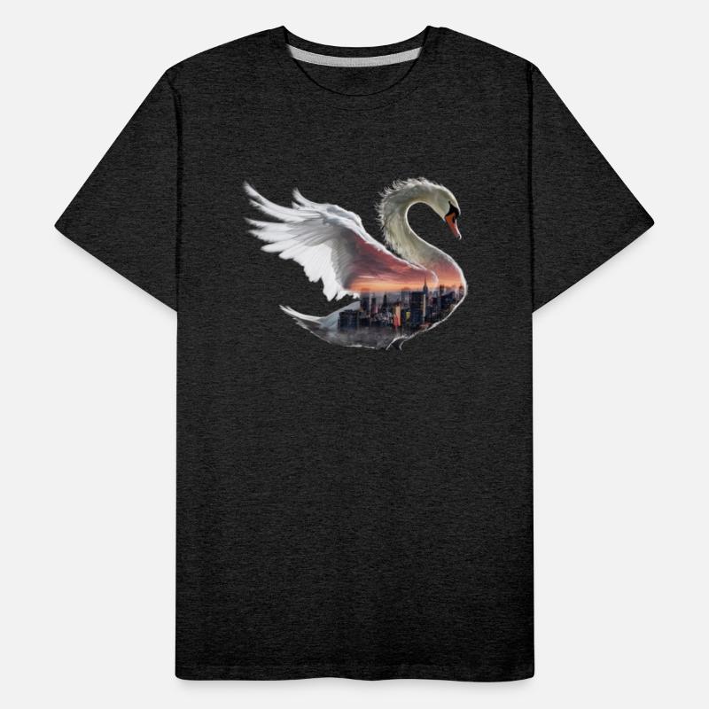 Silhouette of a swan