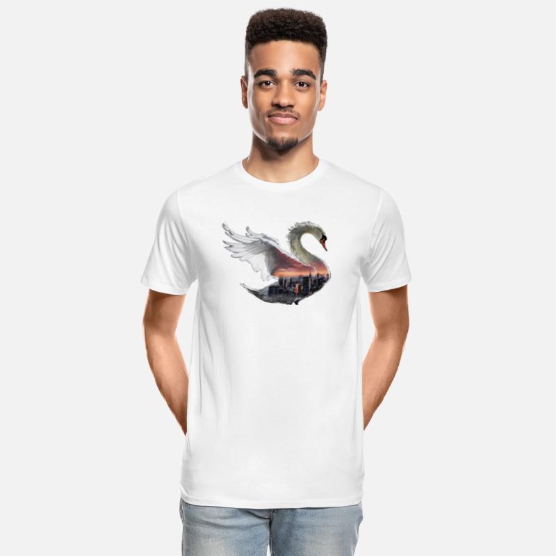 Silhouette of a swan