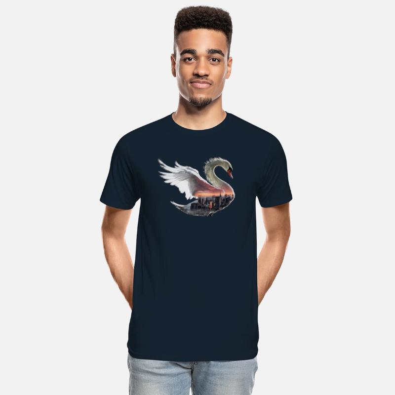 Silhouette of a swan