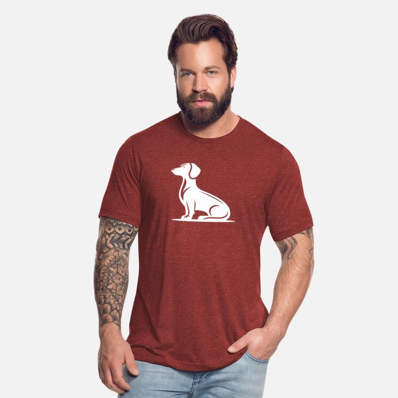 Simple Dog Motif Hunting Dog Silhouette