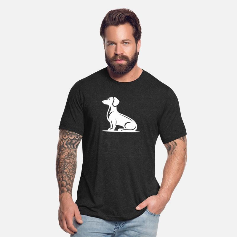 Simple Dog Motif Hunting Dog Silhouette