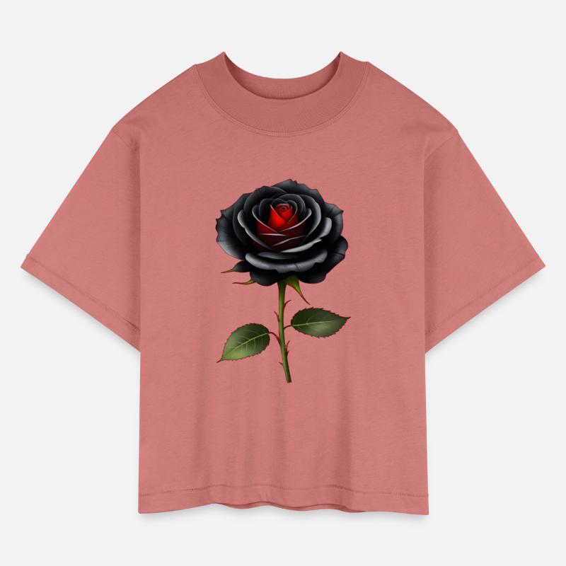 Single black rose