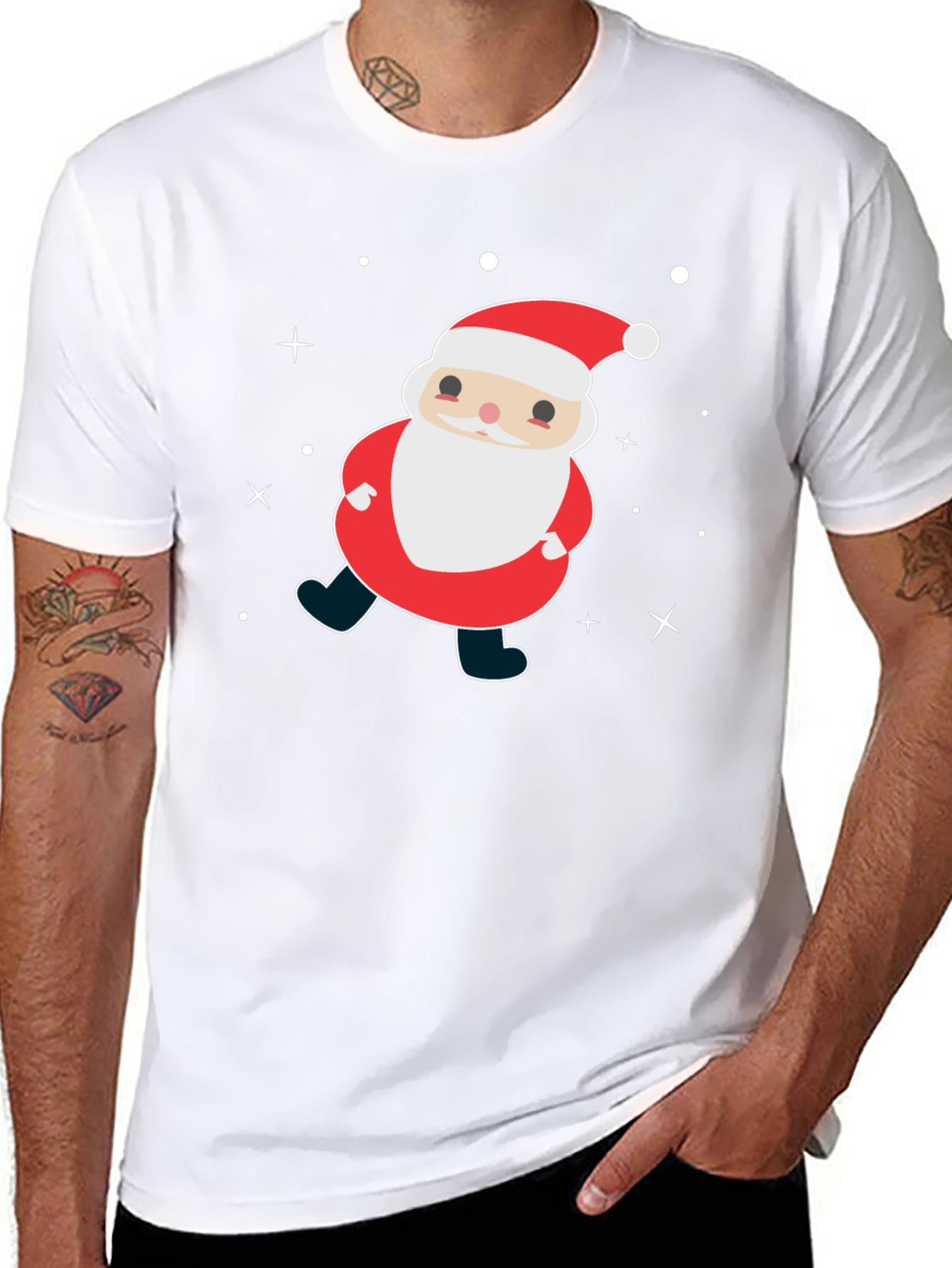 Cute Santa Graphic T-Shirt
