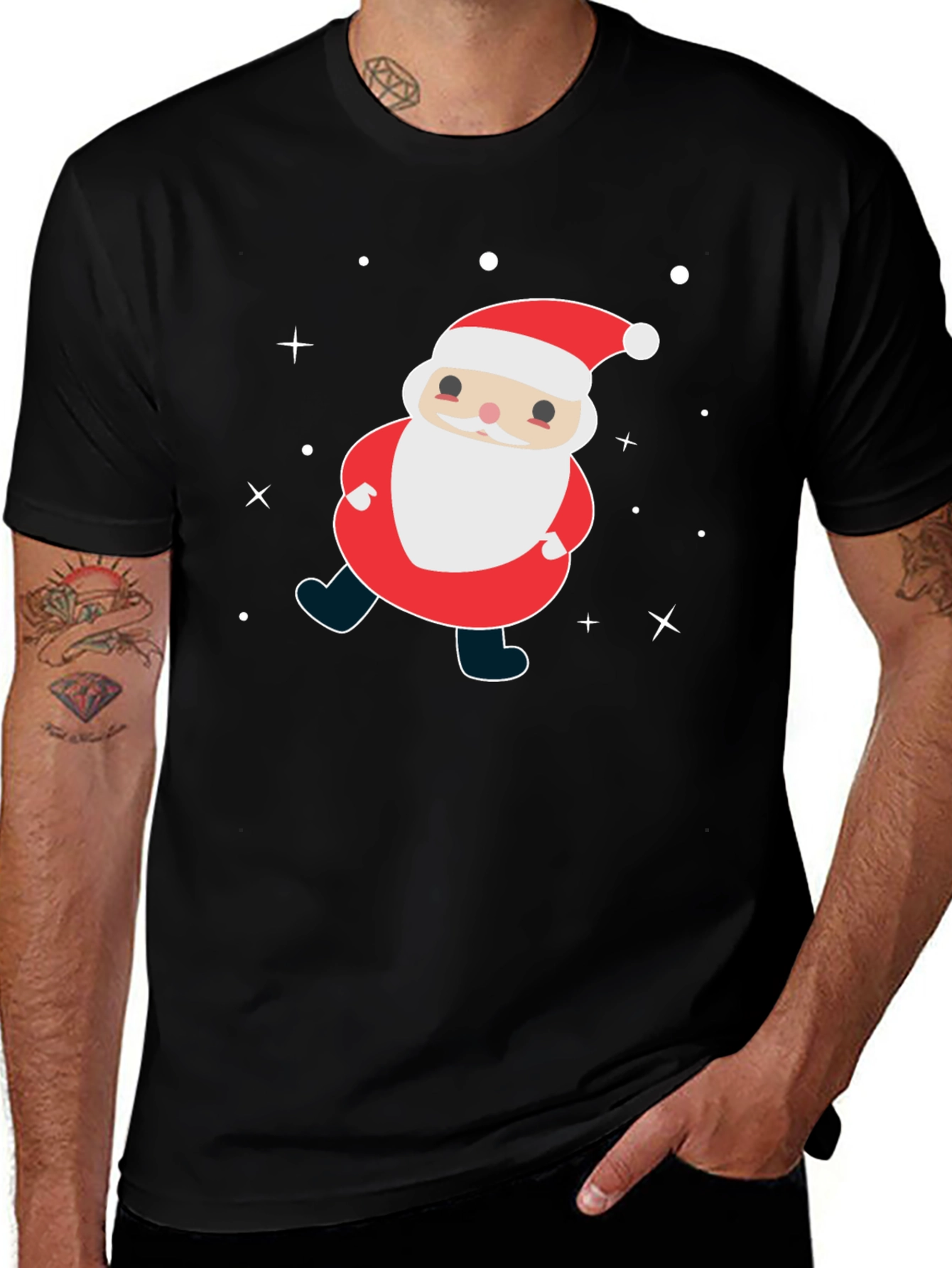 Cute Santa Graphic T-Shirt