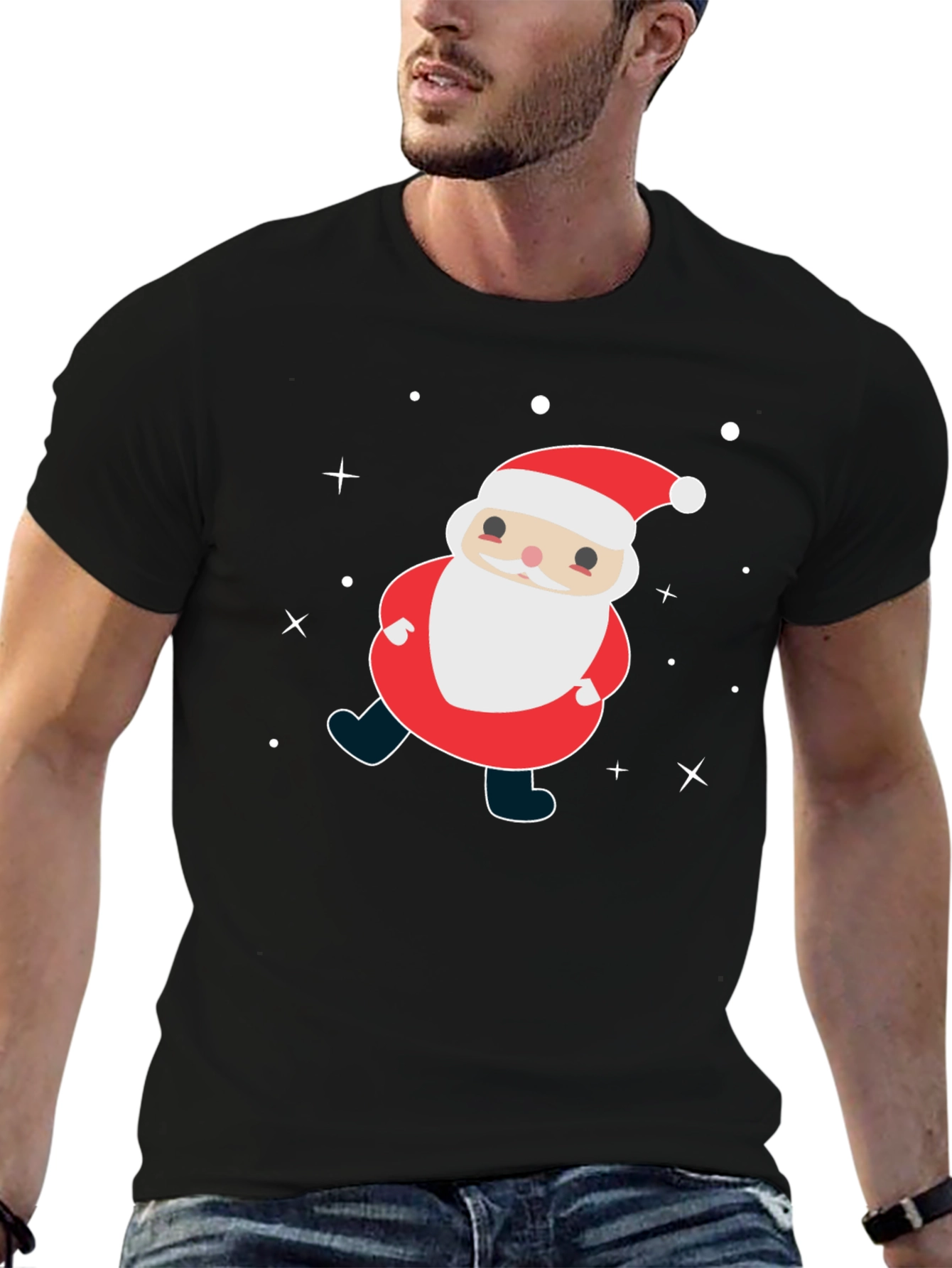 Cute Santa Graphic T-Shirt