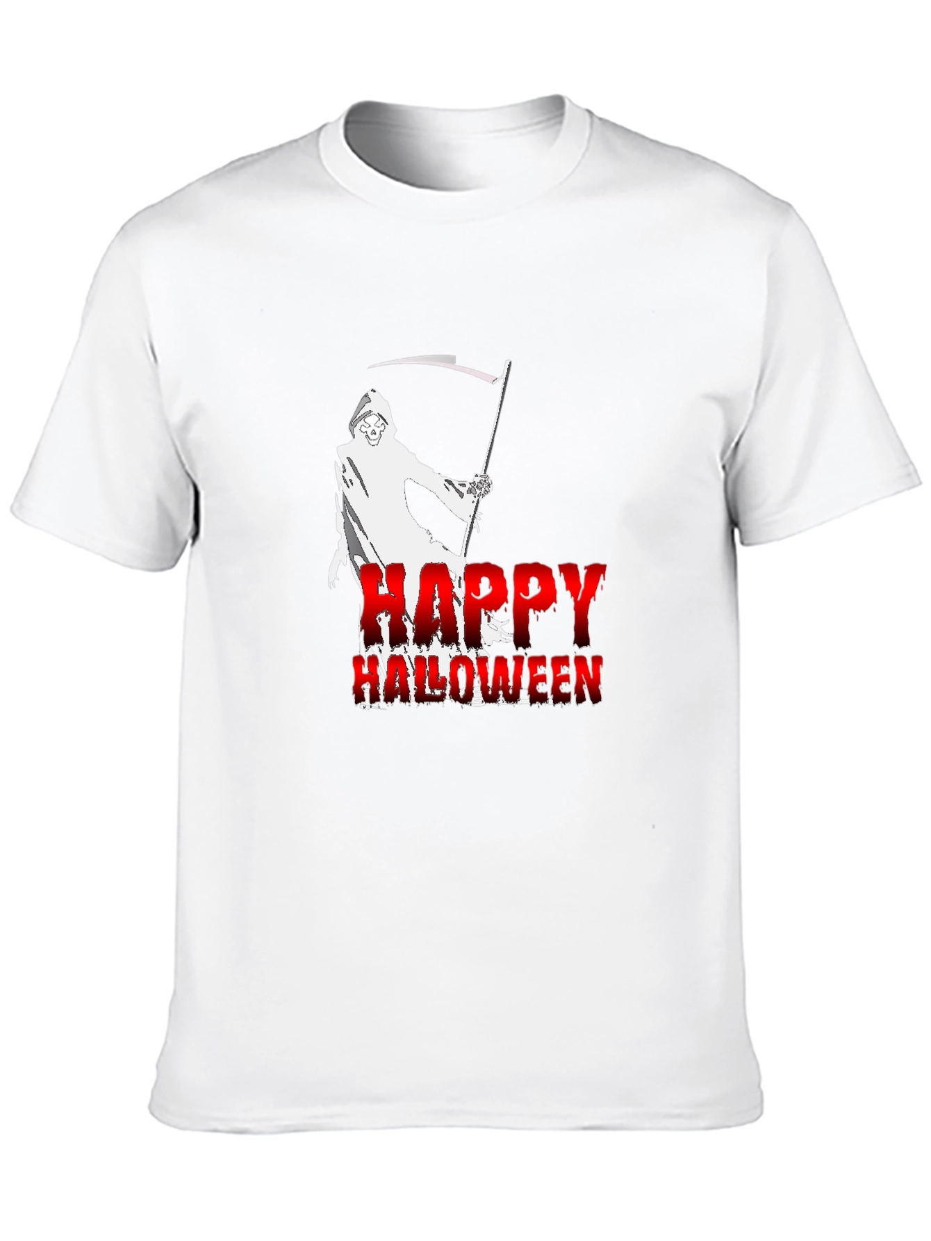 Happy Halloween Grim Reaper Black T-Shirt