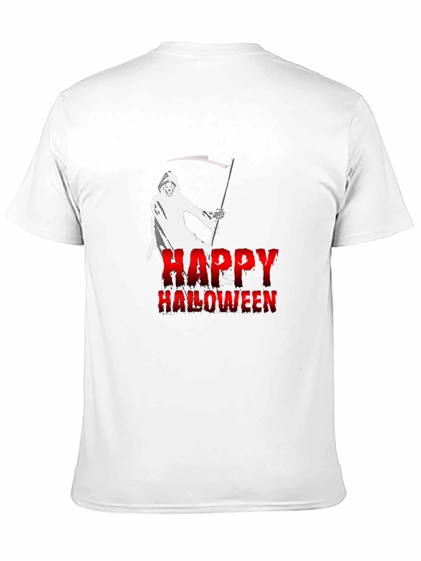 Happy Halloween Grim Reaper Black T-Shirt