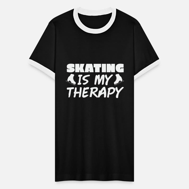 Skating Is My Therapy Joke Ice Skater Hockey