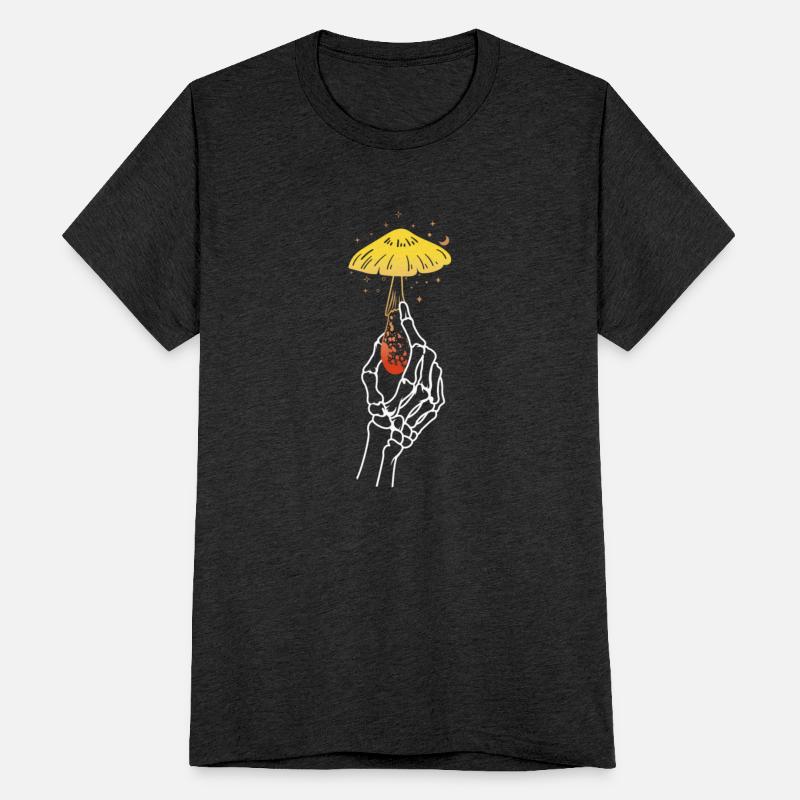 Skeleton Hand Holding Magic Mushroom Two Tone