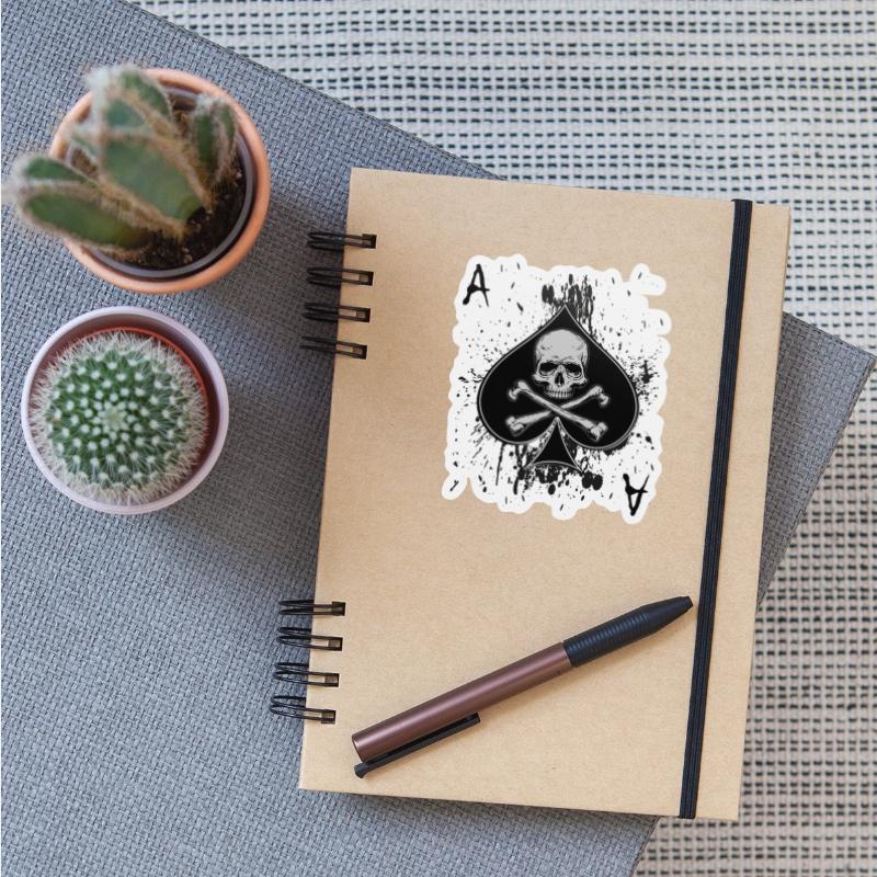 Skull Ace of Spades Playing Card Poker Gift Idea
