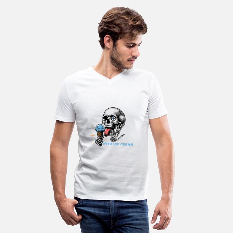 Skull enjoying ice cream