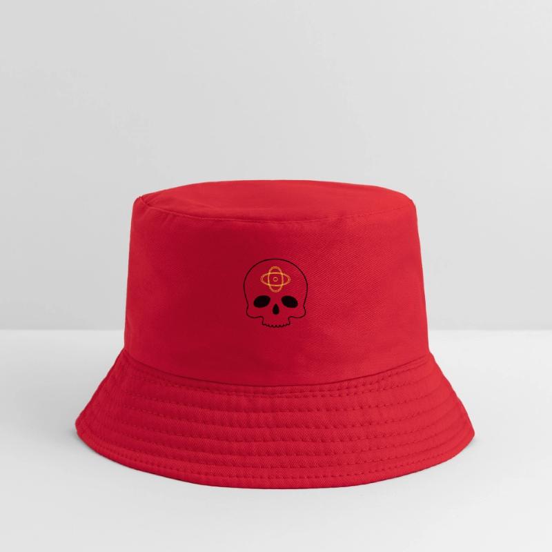 skull nuclear power symbol vector