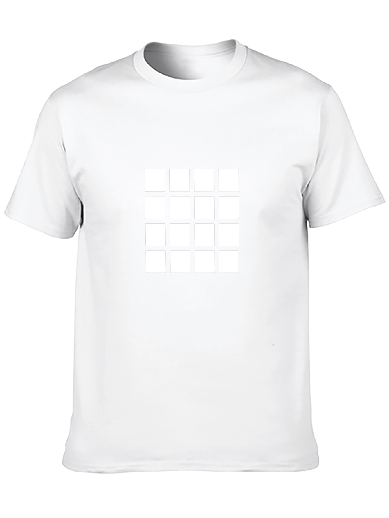 Square Grid Graphic Tee - Modern Style