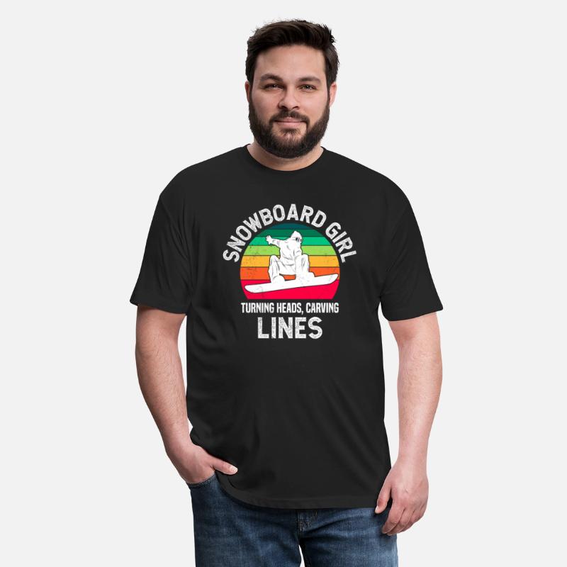 Snowboard Girl Turning Heads Carving Lines