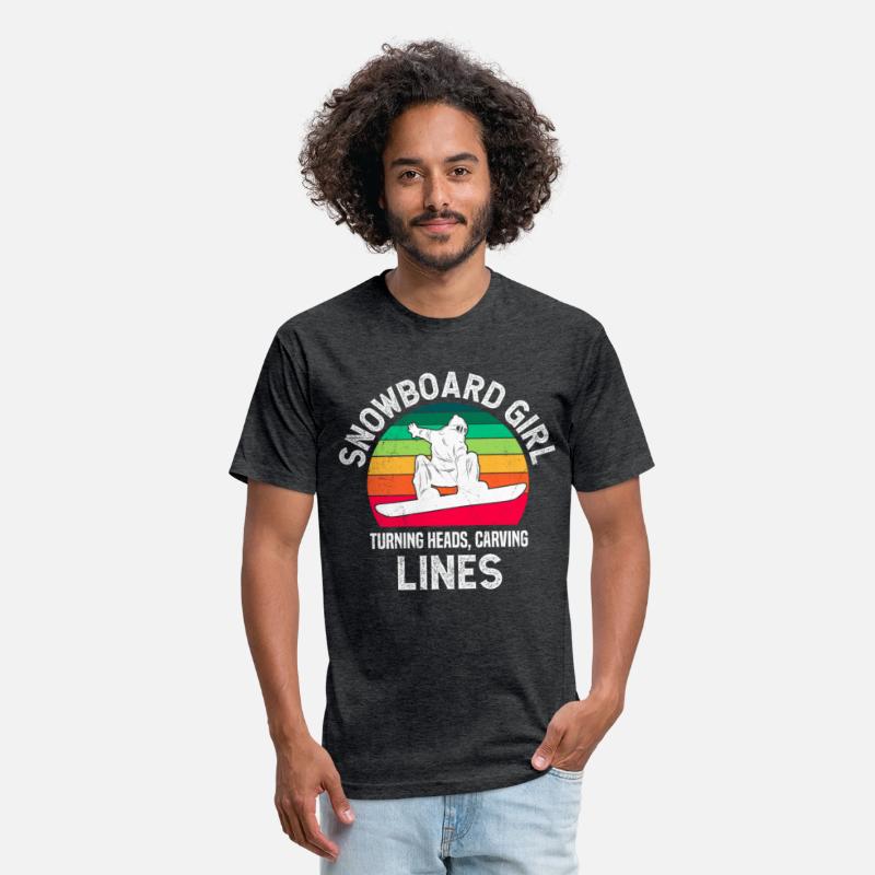 Snowboard Girl Turning Heads Carving Lines