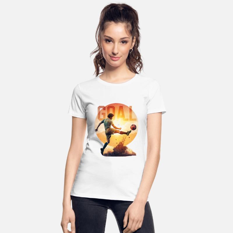 Soccer Player Kicking Goal Sunset Vintage Style