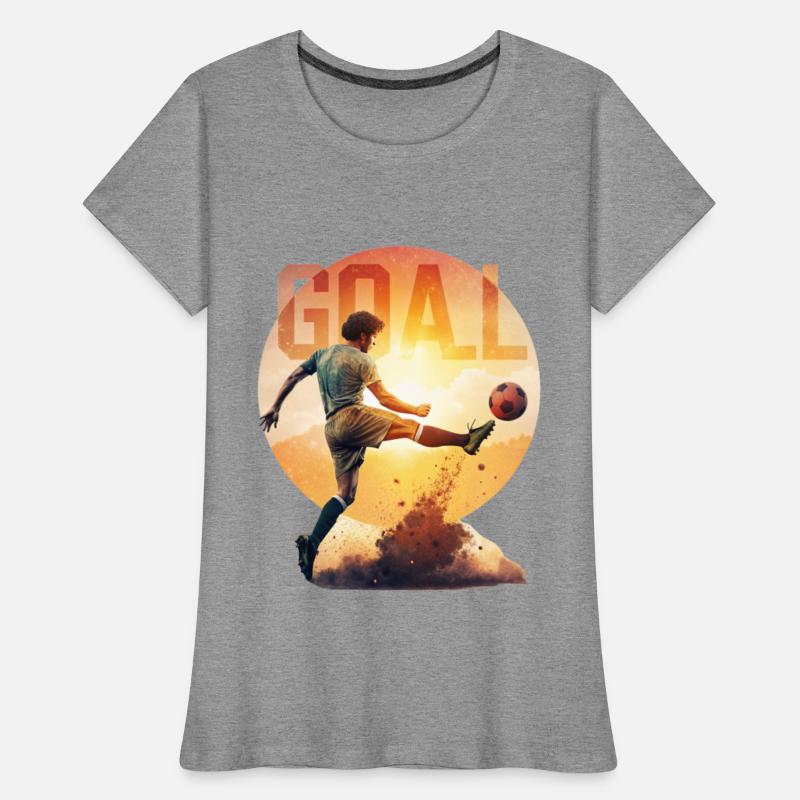 Soccer Player Kicking Goal Sunset Vintage Style