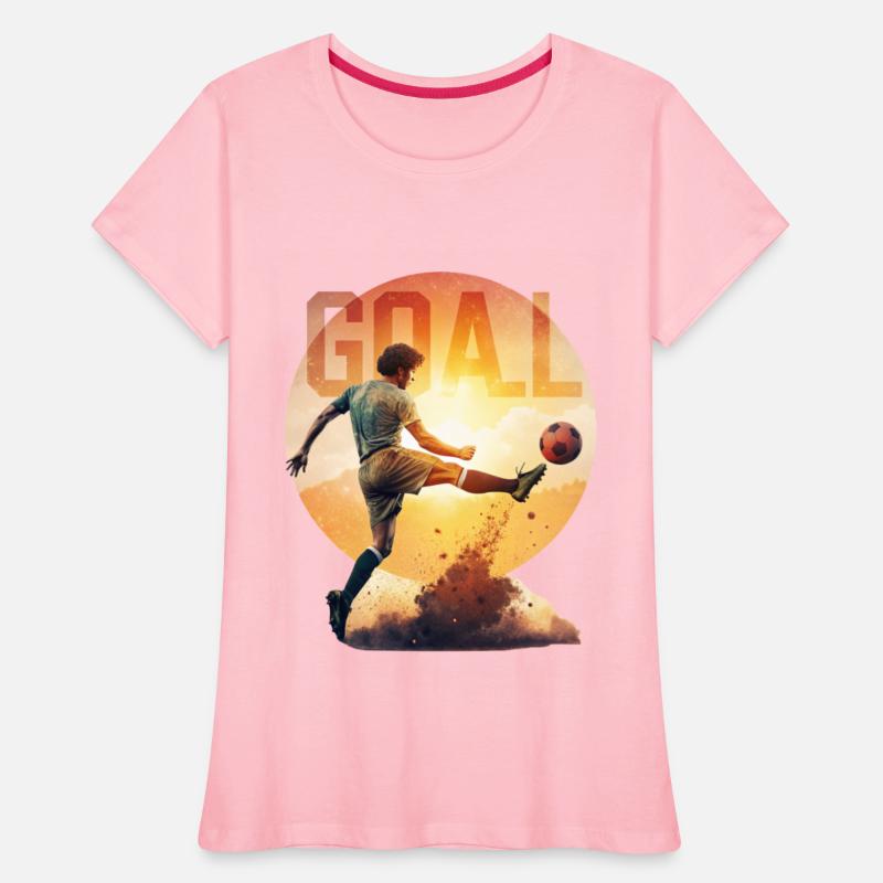 Soccer Player Kicking Goal Sunset Vintage Style