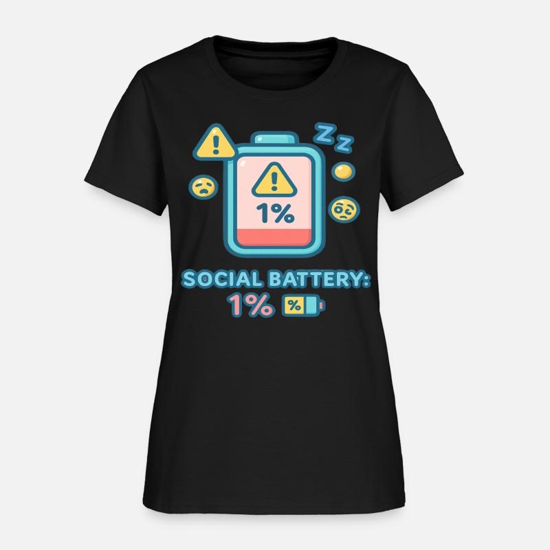 Social Battery Low Funny Introvert Design
