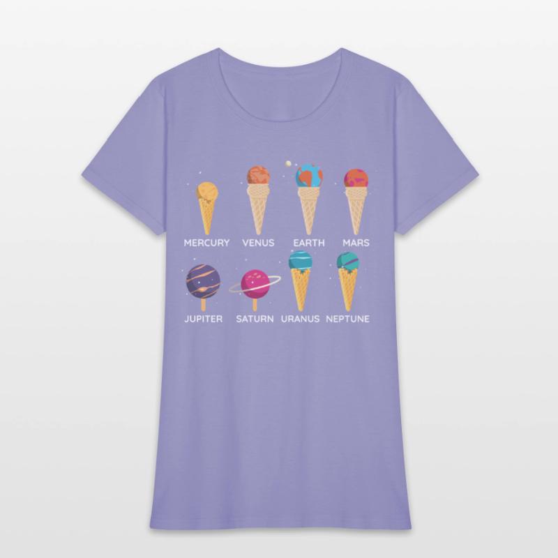 Solar System Planet Ice Cream Stem Space